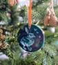 Rabbit ceramic ornament - rabbit gift, rabbit decoration, tree ornament  - Image 3