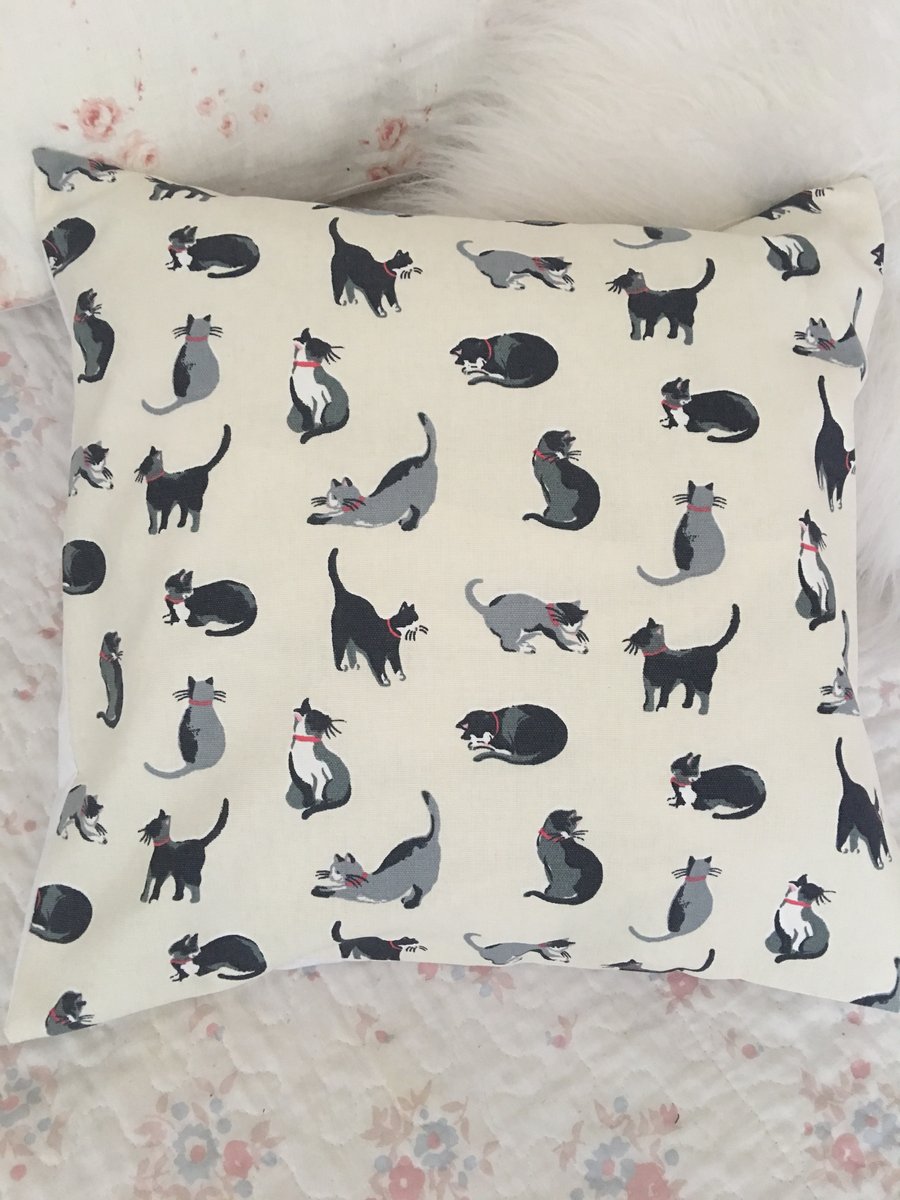 Cath Kidston small painted cats Cotton Fabric Cushion Cover 