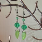 Sale- Spring green earrings