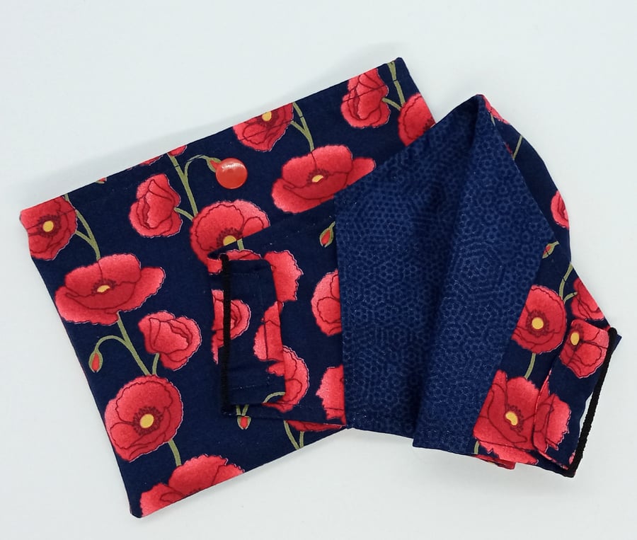 Poppy shaped Face mask and pouch