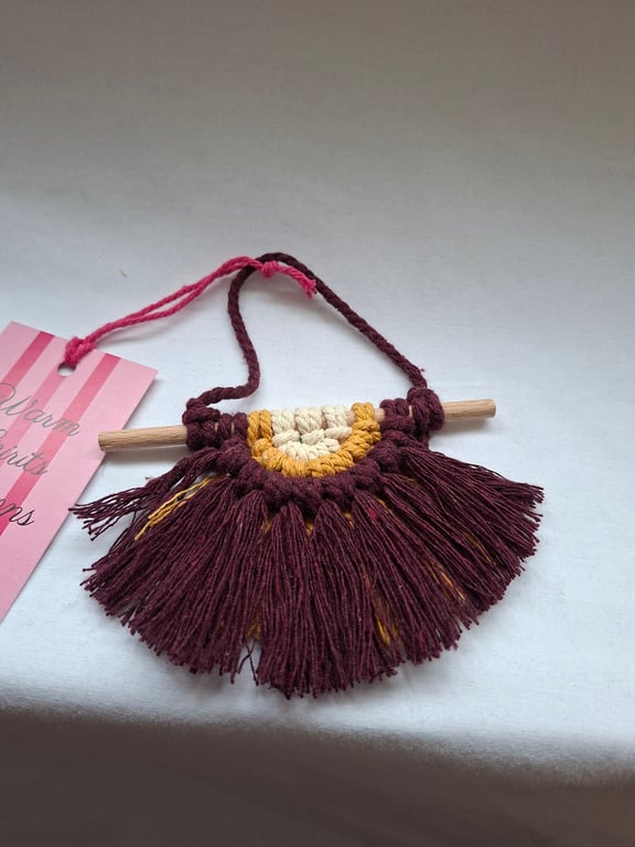 Macrame mini wall hanging