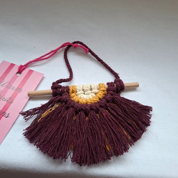 Macrame mini wall hanging