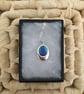 Oval Pendant in Peacock Colours