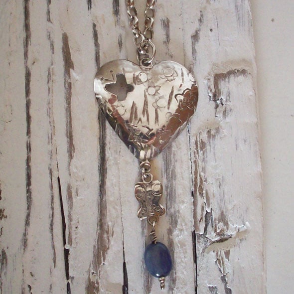 Butterfly Heart Pendant Necklace