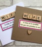Handmade card Wife card Happy Birthday Wife Card Wife birthday card card for wif