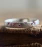 Sterling Silver Sand Cast Rough Ruby Ring Band