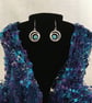 Azure Double Circle Drop Earrings - Image 5