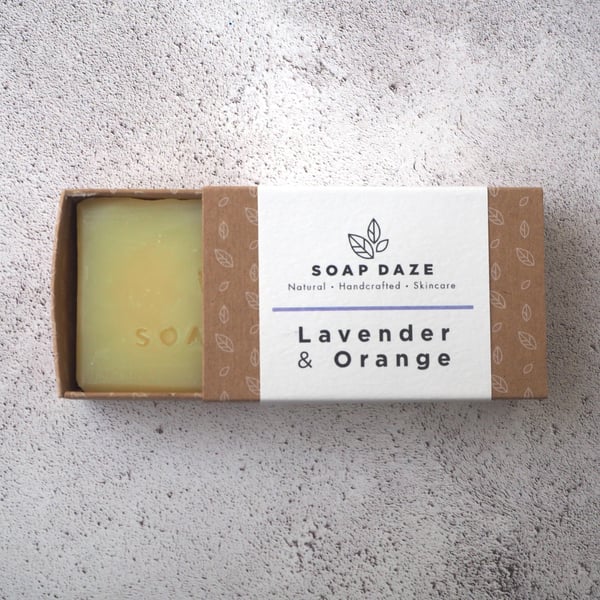 Lavender and Orange handcrafted soap, natural, vegan soap, essential oils