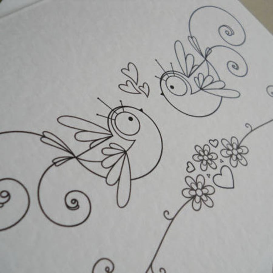 colour your own valentines card