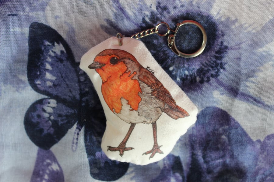 Robin Plush Keyring Bird Bag Charm Accessory