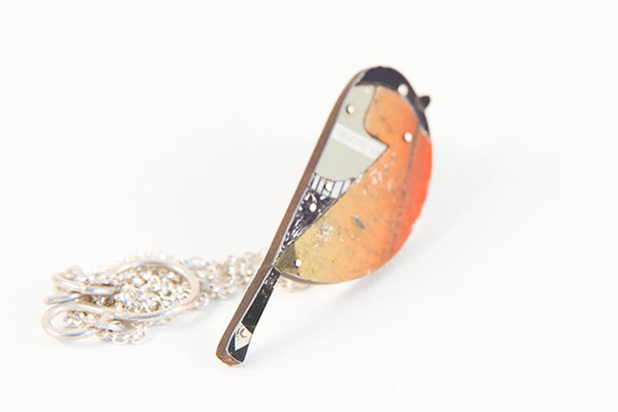 Bullfinch Tin Necklace