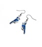 Blue Jay Drop Earrings - Handmade - Image 3