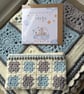 Cot blanket, pouch and card (gift set for baby boy)