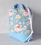 Project bag, drawstring bag, floral - Image 5