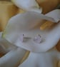 Rose quartz stud earrings - Image 1