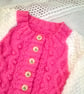 Cabled Cardigan for a Child to 11 years, Child's Round Neck Cardigan - Image 4