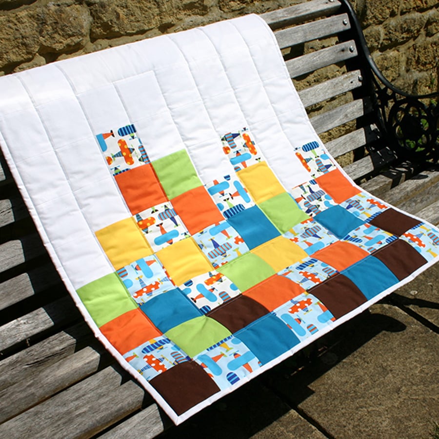 Plane Baby Quilt or Playmat
