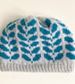 knitted hat, mistletoe pattern hat - Image 2