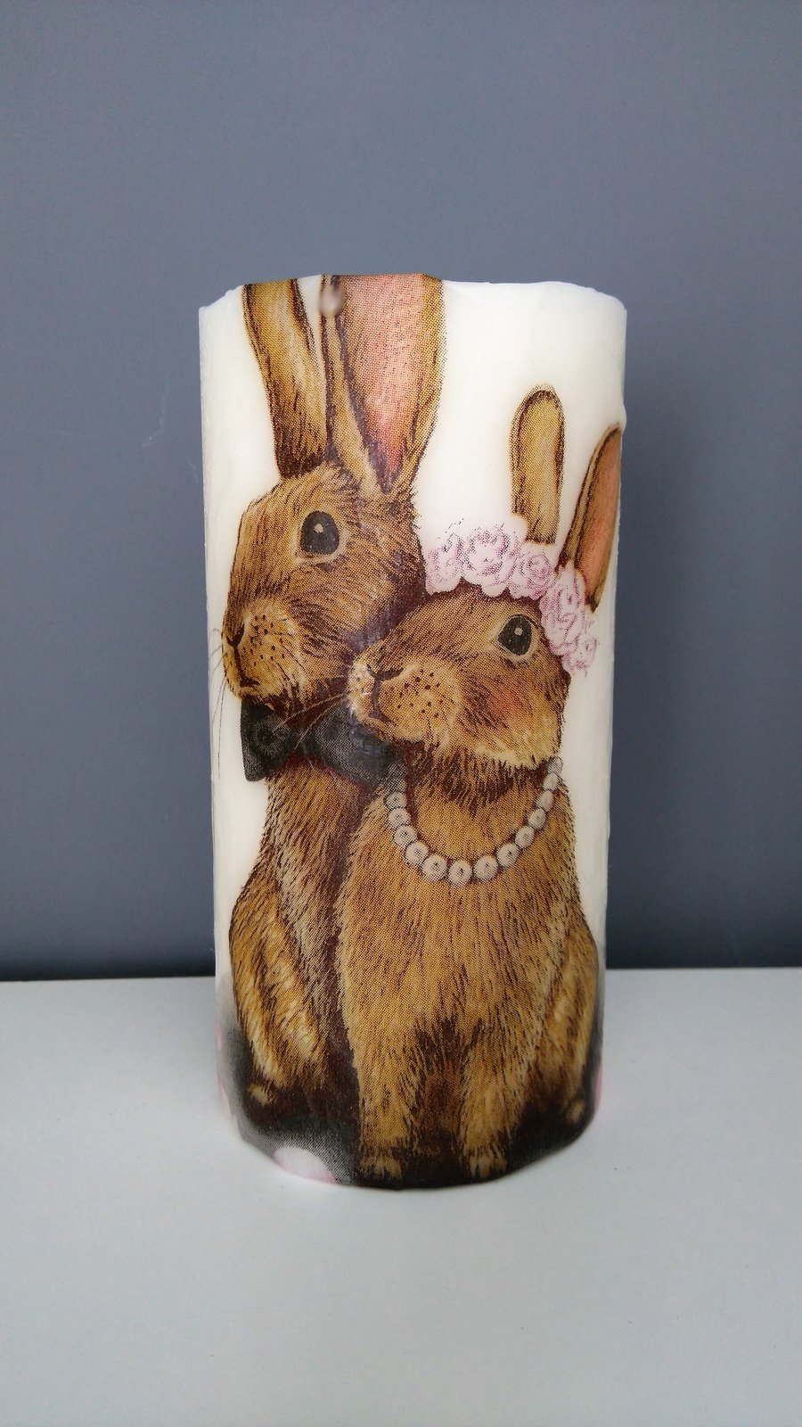 wedding rabbit  scented candle