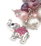 Pink Elephant Bag Charm - Image 2