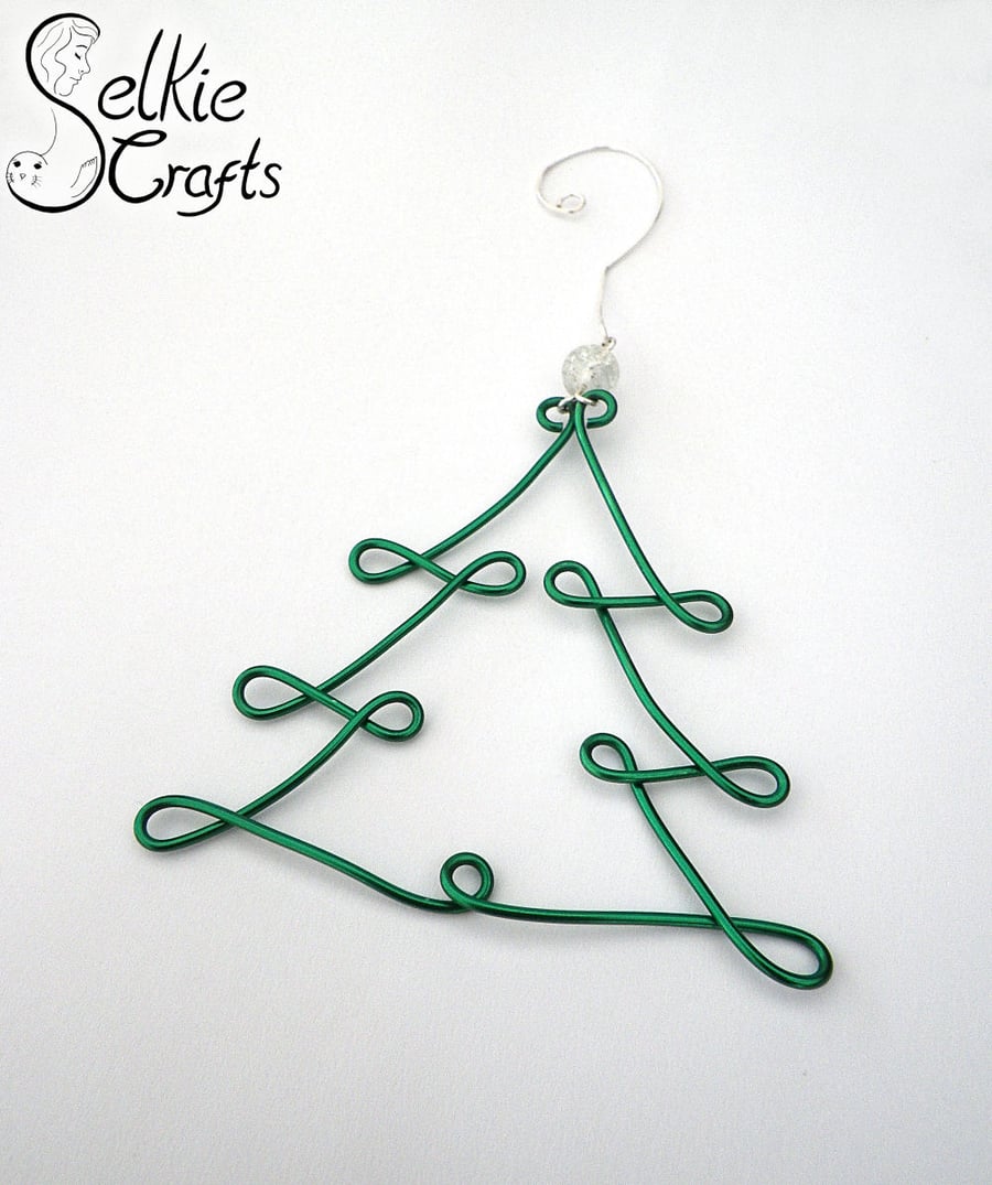 Wire Christmas tree decoration