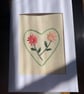 Embroidered Card with Heart and flowers - Image 4