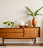 Mid Century Modern Royalexe Laminate Clock By Royale - Radio Grill in Avocado - Image 4