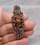 Wire Wrapped Goldstone and Copper Cuff Bracelet - Image 9