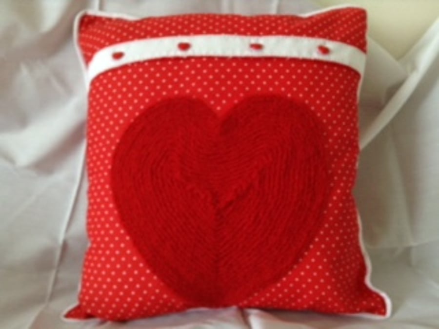 Red polka dot cushion  NOW SOLD