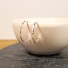 Sterling Silver Hammered Hoops