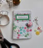 Sewing needle case pink embroidery and Laura Ashley lining reclaimed embroidery - Image 1