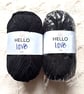 2 balls x 100g Hello Love Chenille Yarn Super Bulky Polyester - Black