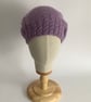 SLOUCH BEANIE hat .'Violette' . Luxurious Alpaca , Merino  blend .Purple .  - Image 3