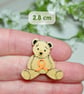 Leukaemia Awareness Bear Badge, Handmade Orange Ribbon Support Teddy Brooch - Image 4