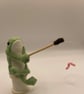 Felt fishing frog