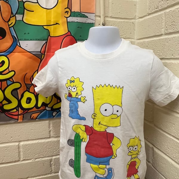 Simpsons Hand Painted Children s T Shirt Folksy