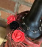 Gothic Bride Upcycled bottle art doll handmade alternative home decor sculpture  - Image 3