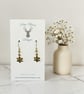 Charm Earrings - Gold Stamped Star  - Image 1