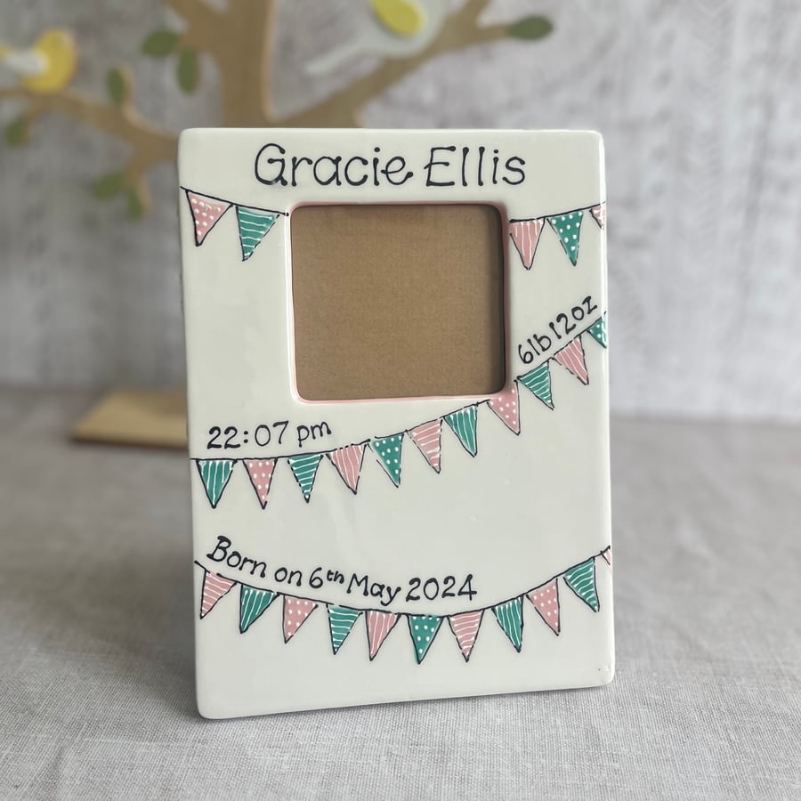 Personalised Photo Frame for Babys Birth or Christening