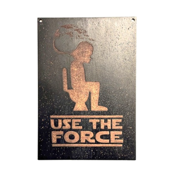 Funny toilet wall sign - humorous sci-fi gift - Star Wars inspired plaque