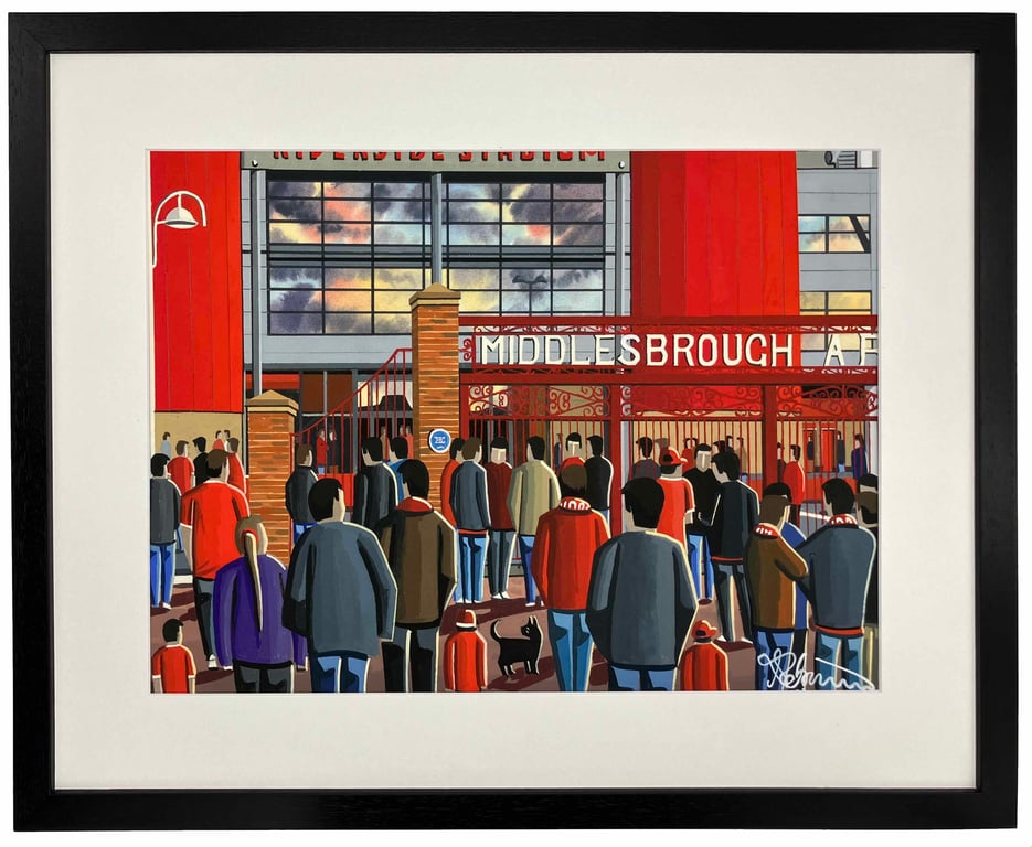 Middlesbrough, Riverside Stadium Framed Football Art Print. 20" x 16" Frame Size