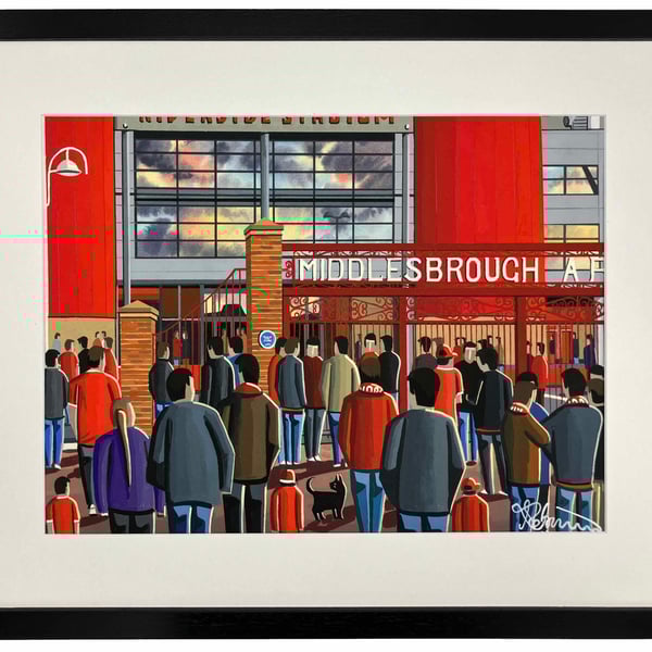 Middlesbrough, Riverside Stadium Framed Football Art Print. 20" x 16" Frame Size