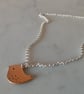 ROSE GOLD SPARROW AND SILVER CHAIN NECKLACE -BIRD -CHRISTMAS - FREE UK POSTAGE - Image 2