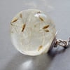 Floating Dandelion Seed Globe Orb Necklace 