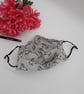 Face mask, large,  3 layer,  washable in grey unicorn  - Image 8