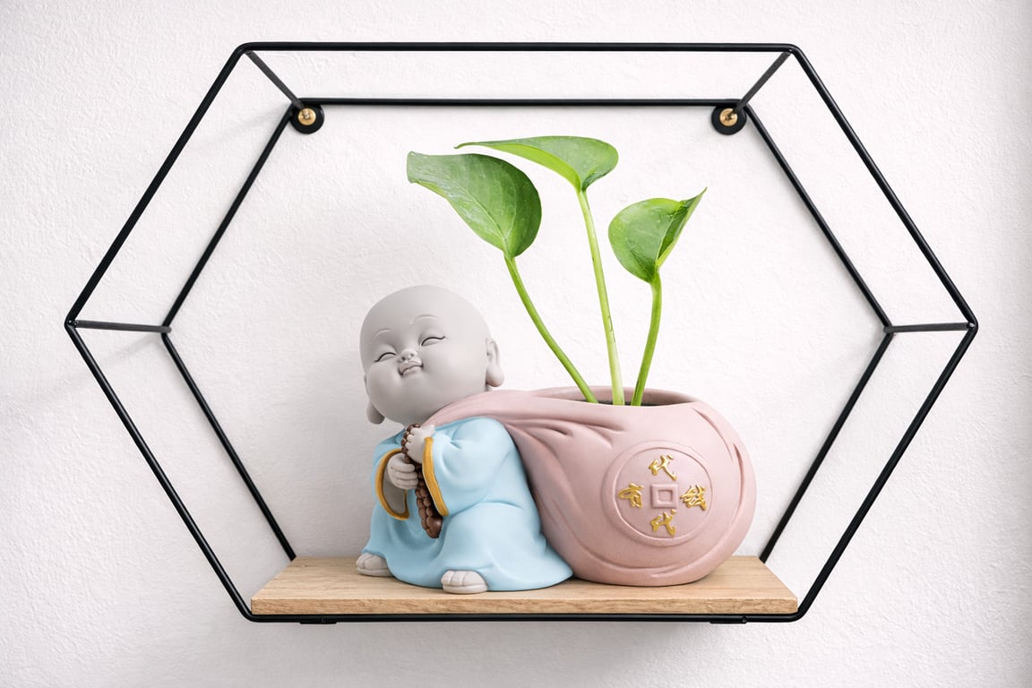Buddha Planter Ornament – 3D Printed Decorative Plant Holder