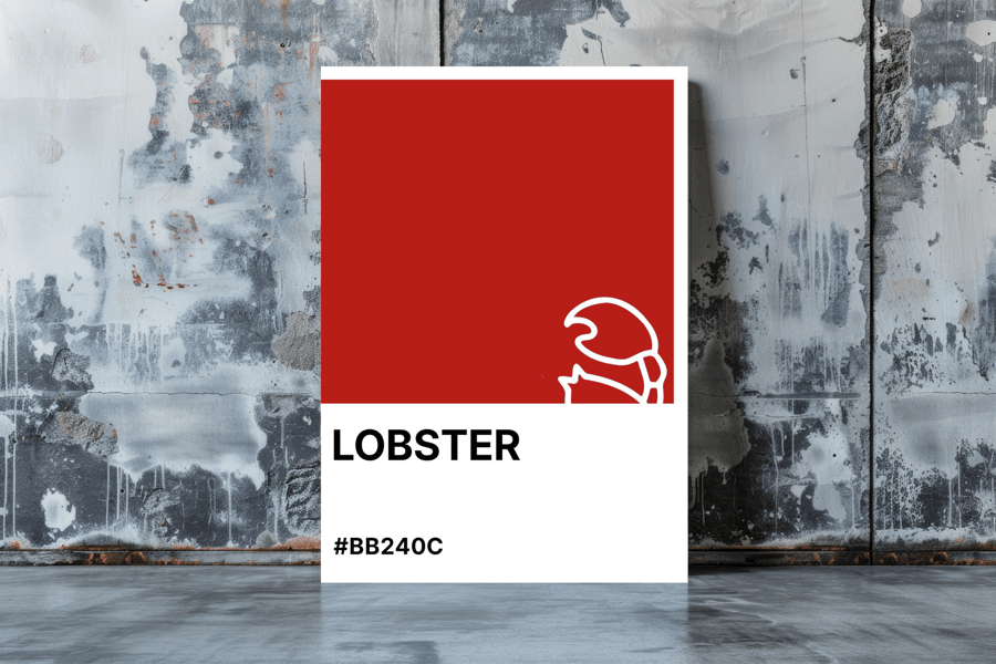 LOBSTER Greeting Card – Colour Swatch Series (A6, Blank Inside)