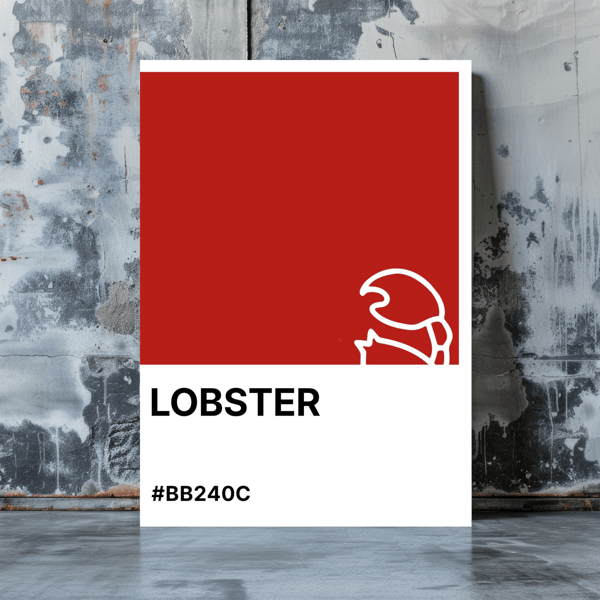 LOBSTER Greeting Card – Colour Swatch Series (A6, Blank Inside)