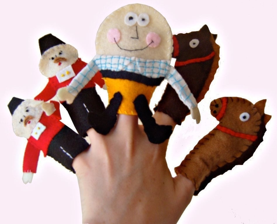 Humpty Dumpty Finger Puppets, Stocking Filler, Kids Toys, 
