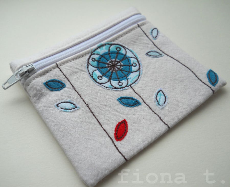 embroidered coin purse